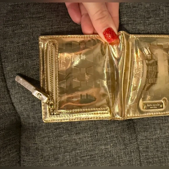 Kate Spade Gold Metallic Wallet - Picture 3 of 5